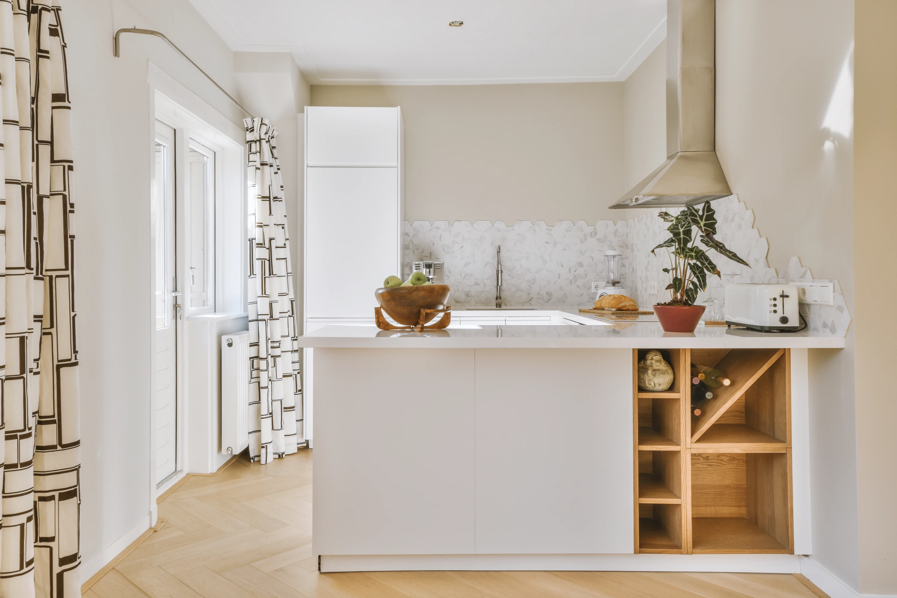 Cocina blanca contempor&aacute;nea